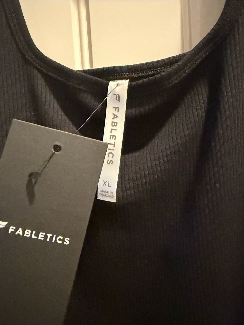 Fabletics Black Ribbed Scoop Tank - Picture 5 of 5